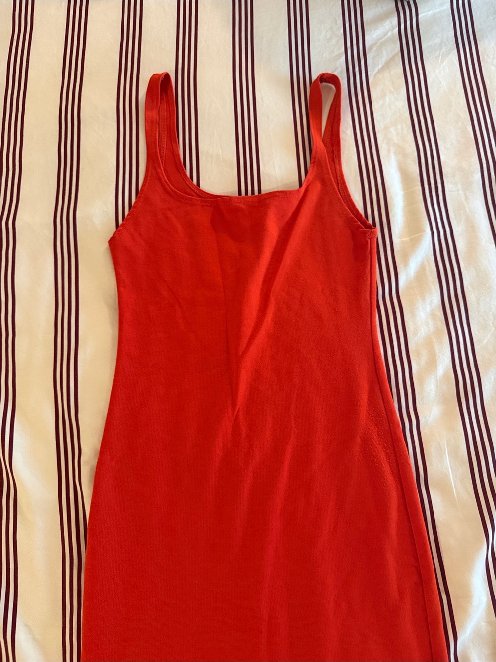 Zara Bright Red Scoop Neck Tank Dress